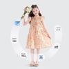 Girls' Floral Flutter Sleeve Cotton Princess Dress