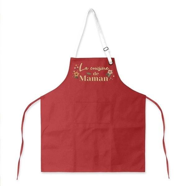 

Вишитий кухонний фартух La cuisine de Maman з передньою кишенею для барбекю