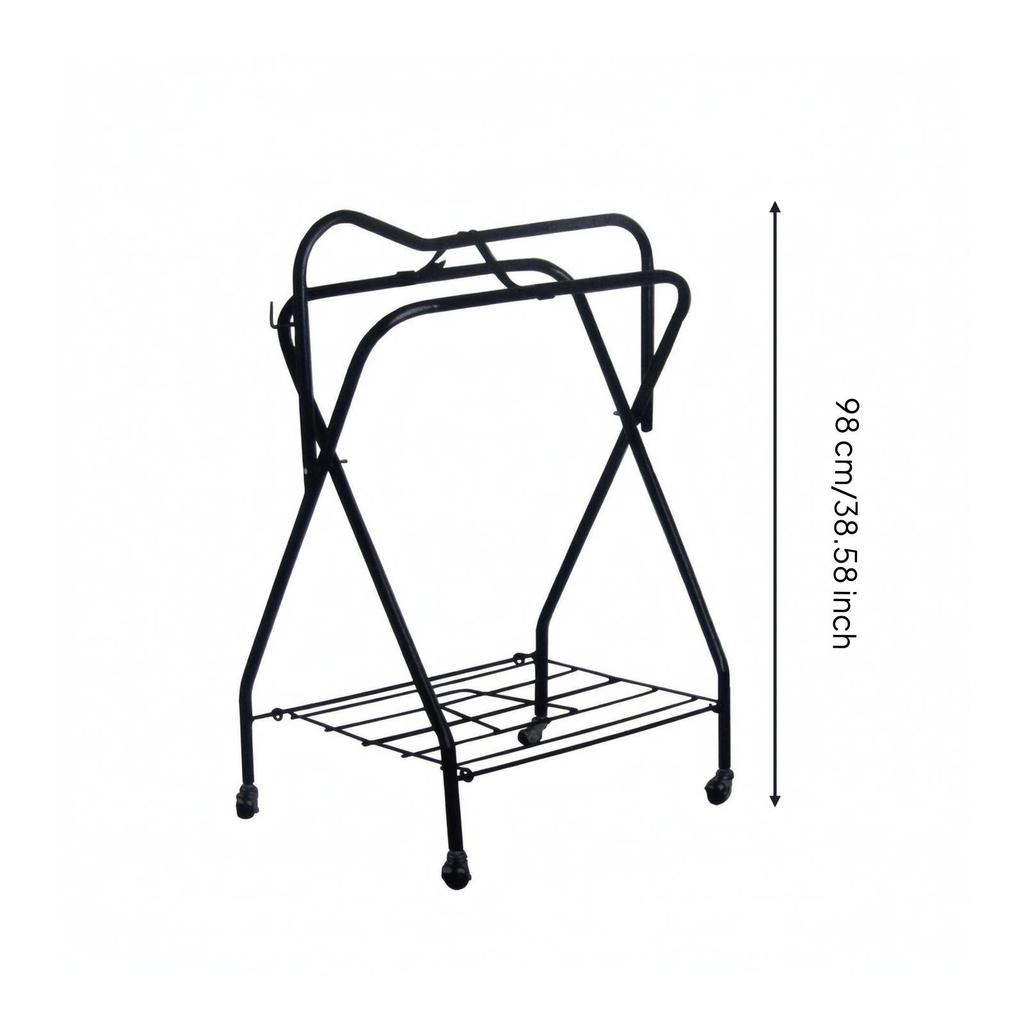 Freestanding Vertical Saddle Rack Portable Tack Organizer Spacious for Stable
