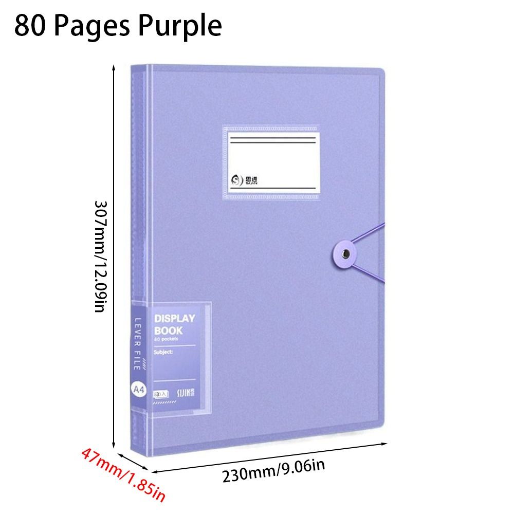 1Pcs Transparent Insert Paper A4 File Folder A4 Document Organizer Bag  for Office School Stationer