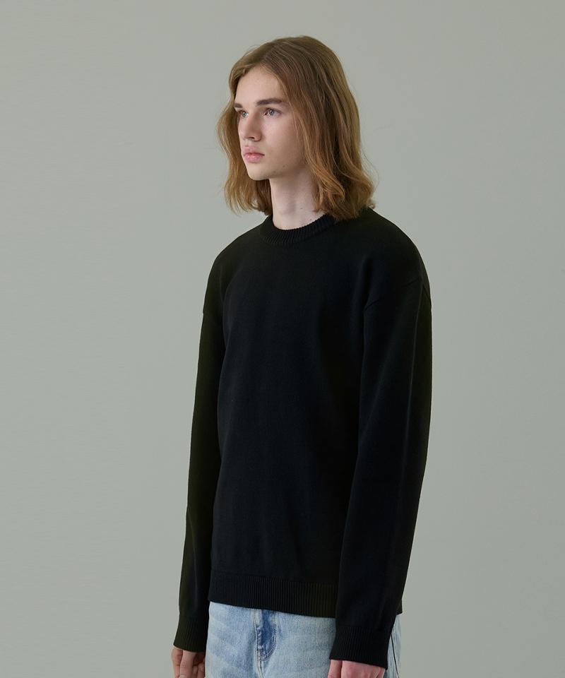 NODU Maple Basic Round Knit [Black]