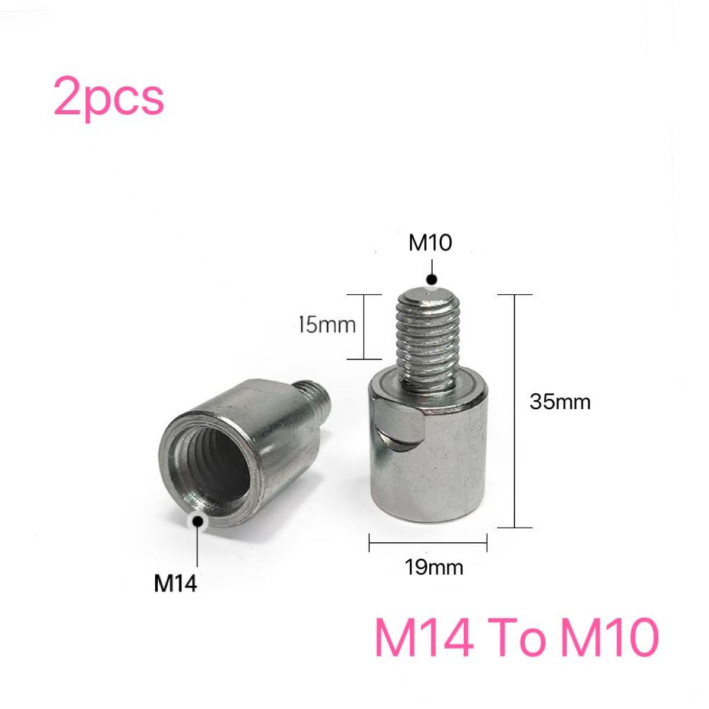 2Pcs M5 to M10 M14 M16 Angle Grinder Thread Adapter Female to Male Converter Thread Reducer Attachment Power Tool Accessories