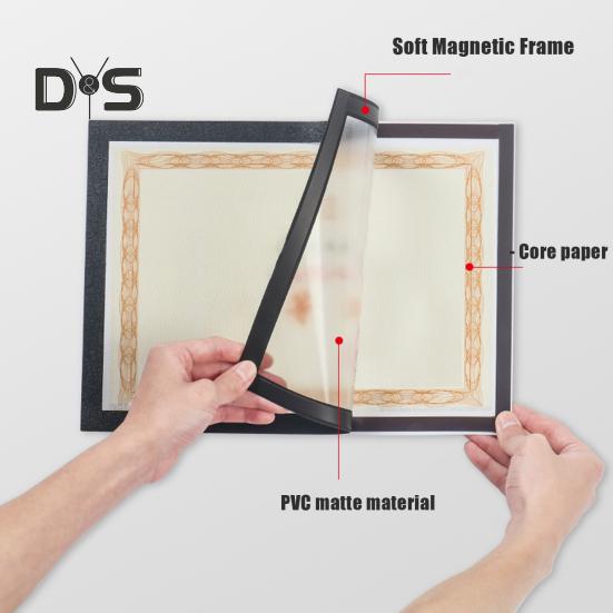 Moldura magnética para fotos, suporte para fotos autoadesivo, tamanho A3/A4, porta-documentos, moldura de exibição para parede, porta, janela, geladeira