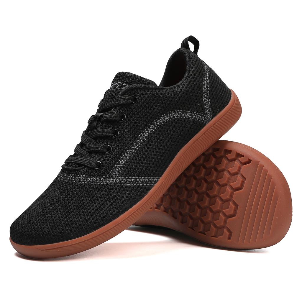 Men's Barefoot Wide Head Box Shoes - Minimalist Barefoot Shoes Women's Scattered Sole Ultra Wide Slip in Walking Shoes for Men
