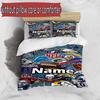 3pcs Duvet Cover Set (1*Duvet Cover + 2*Pillowcase, Without Core), Custom Name NFL Pattern Bedding Set, Home Bedroom Decor Gift