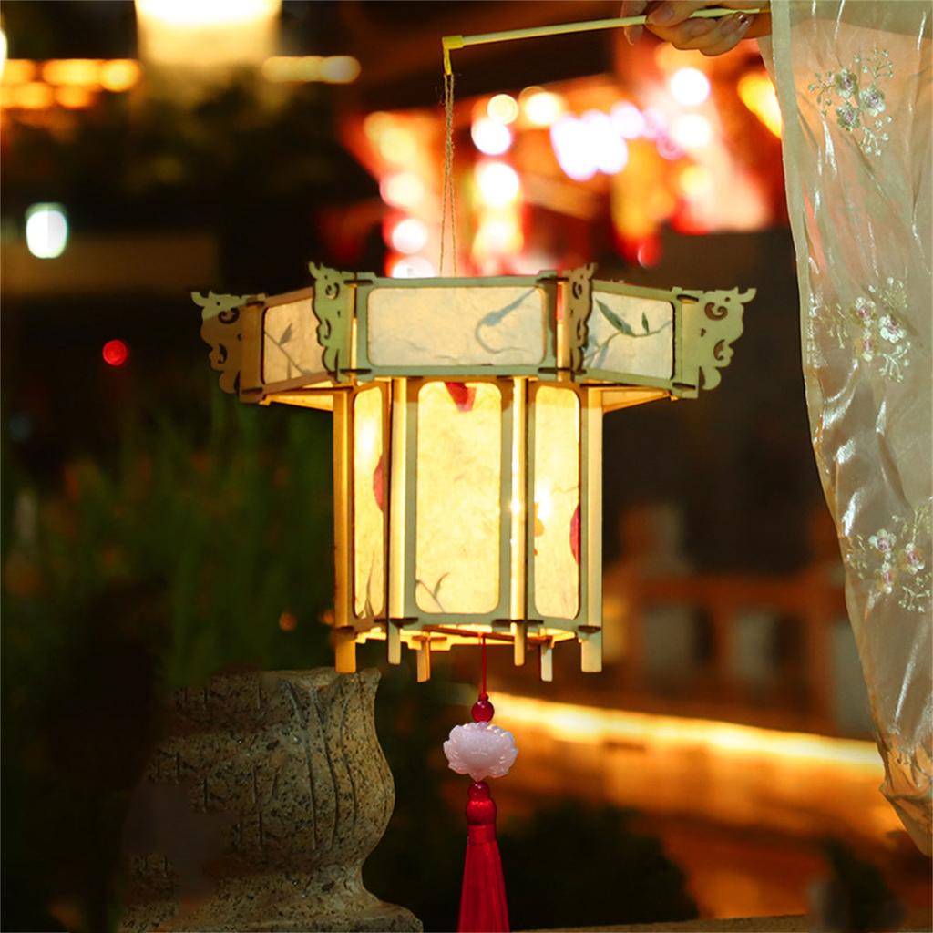 DIY Chinese Lanterns Paper Lamp Lanterns Decoration Flower Glowing Lanterns Festival Party Decoration Lamp