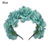 Wedding Festivals Floral Crown Hairband Bohemian Headwear Rose Flower Headpiece  for Women Girls