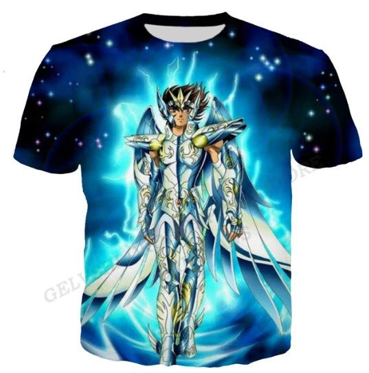 Saint Seiya 3D Print Short Sleeve T-Shirt Unisex Summer O-Neck Casual Streetwear Oversized T-shirt