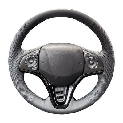 Car Steering Wheel Cover Microfiber Leather For Honda Fit Jazz City 2014 2015 HRV HR-V 2016 Vezel Car Interior Car Styling