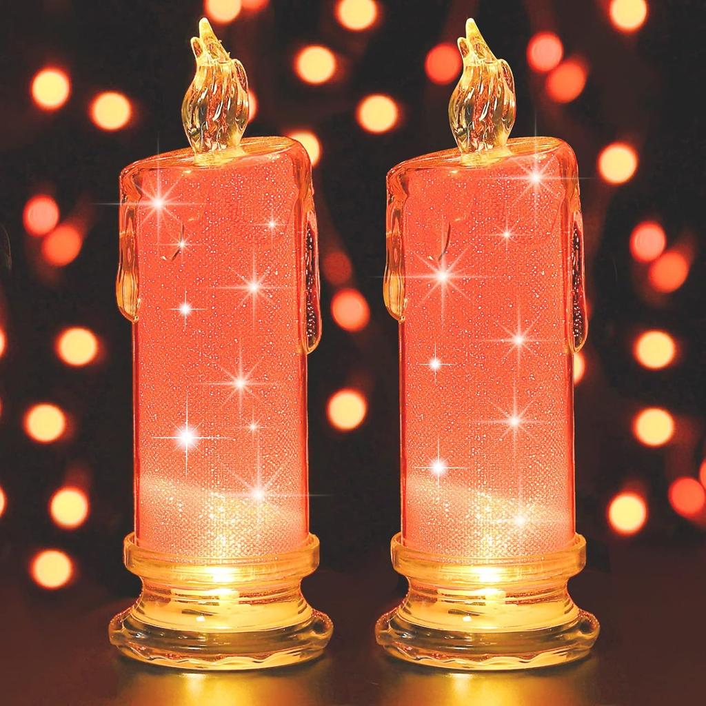 4PCS White LED Candles,Flameless Pillar Candle,Battery Operated Candles/Fake Candle, Velas Artificiales para Decoracion for Valentine Wedding
