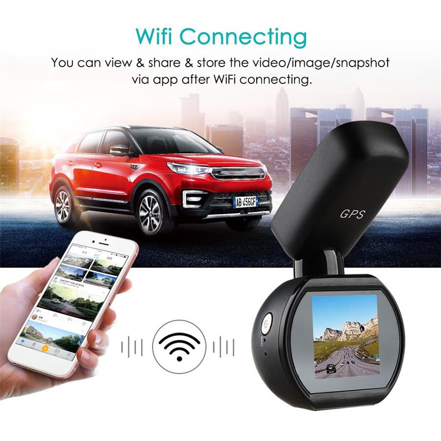 Mini Car DVR  Wifi GPS Logger Car Camera 1080P Video Recorder Night Vision Dash Cam Car Dash Camera +16G TF Card