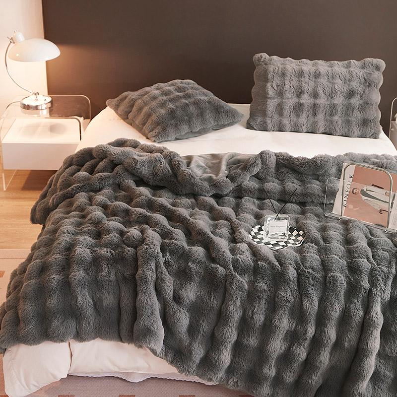 Kaufe Winter Warm Super Weiche Plüsch Decke Verdicken Decke Wohnzimmer Erker Matte Sofa Stuhl Decke zum Preis ab 54