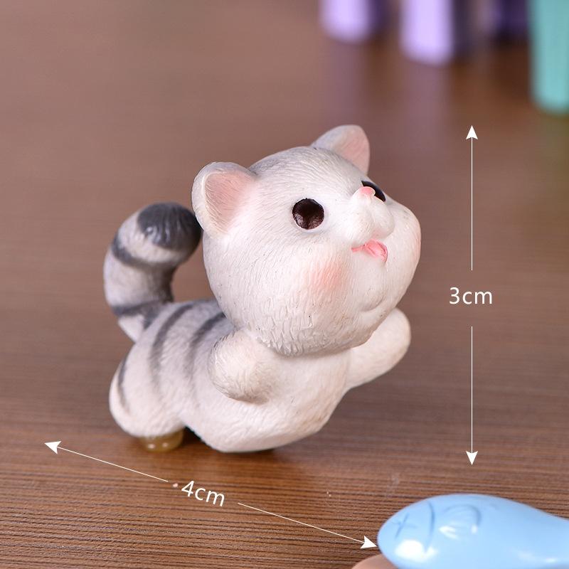 Delightful Cartoon Cat Design Mini Cat Dolls Ideal For Creative Cake Decorations And Gifts