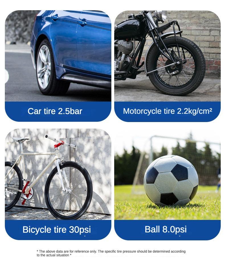 Car Mounted Portable Air Pump Emergency Tire Digital Display Car Mounted Air Pump Intelligent Tire Pressure Measurement Pump