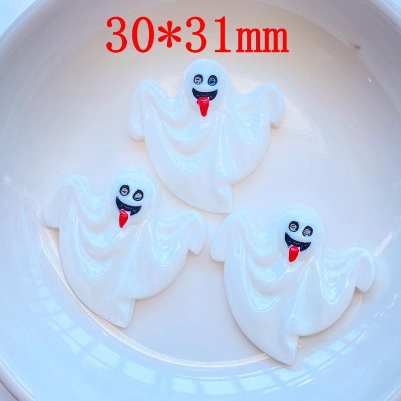 10Pcs New Cute Hand Drawn Halloween Series Flat Back Resin Cabochons Scrapbooking DIY Jewelry Craft Decoration Accessorie