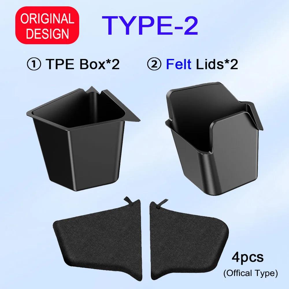 Trunk Side Storage Bins For Tesla Model Y Juniper 2025 Cargo Compartment Organizer Bucket TPE Box & Carpet Lids