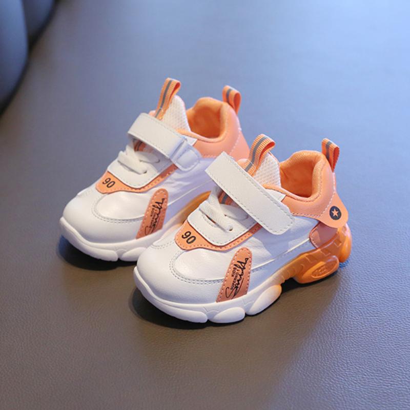 

Spring and Autumn Children s Sports Shoes, Boys and Girls Little White Shoes, Soft soled Baby Shoes, Children s Walking Shoes 27 чорний