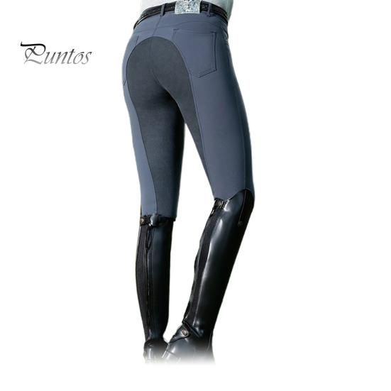Pantaloni skinny da corsa di cavalli elasticizzati a vita alta da donna