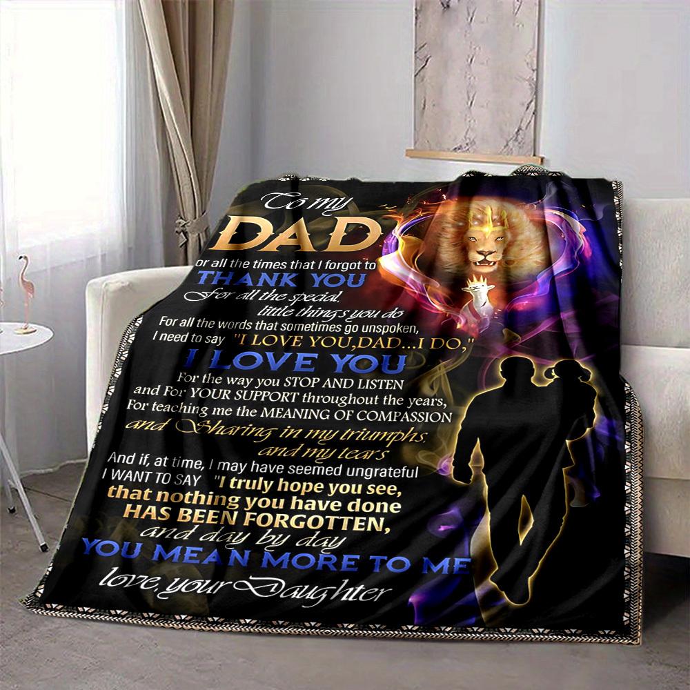 1PC Father's Day Gift Print Blanket, Soft Throw Blanket - Warm & Cozy for Couch, Bed, Office, and Travel Yy250912201