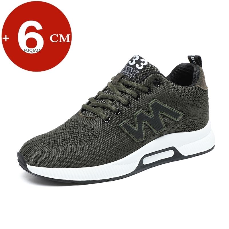 Neue Sommer Herrenschuhe 6CM Erhöhungsschuhe Mode Atmungsaktive Freizeit-Sneaker Mann Große Größe Erhöhungsschuhe Herren Vulkanisierte Schuhe