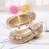 Fashion Children Princess Shoes Glitter Rhinestone Girls High-heels Leather Shoes for Party Wedding Kids Versatile Single Shoes