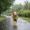 Hooded Dog Rain Jacket With Hood Dog Raincoat Pet Apparel Reflective Strips Adjustable Fit for Rainy Days