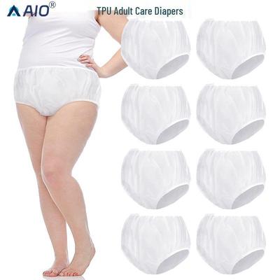 Waterproof TPU Adult Incontinence Underwear - Reusable Plastic Pants for Elderly Diaper Covers