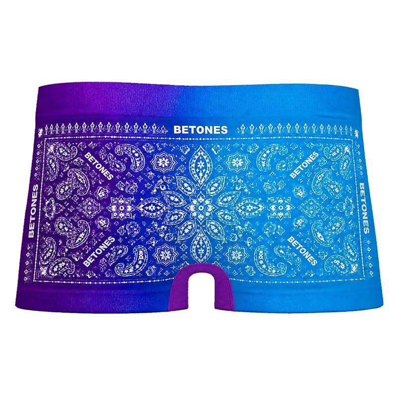 [BITENERS] Women's Boxer Shorts BANDANA 2 - L PURPLE×BLUE Bandana Gradient Simple Illustration Art