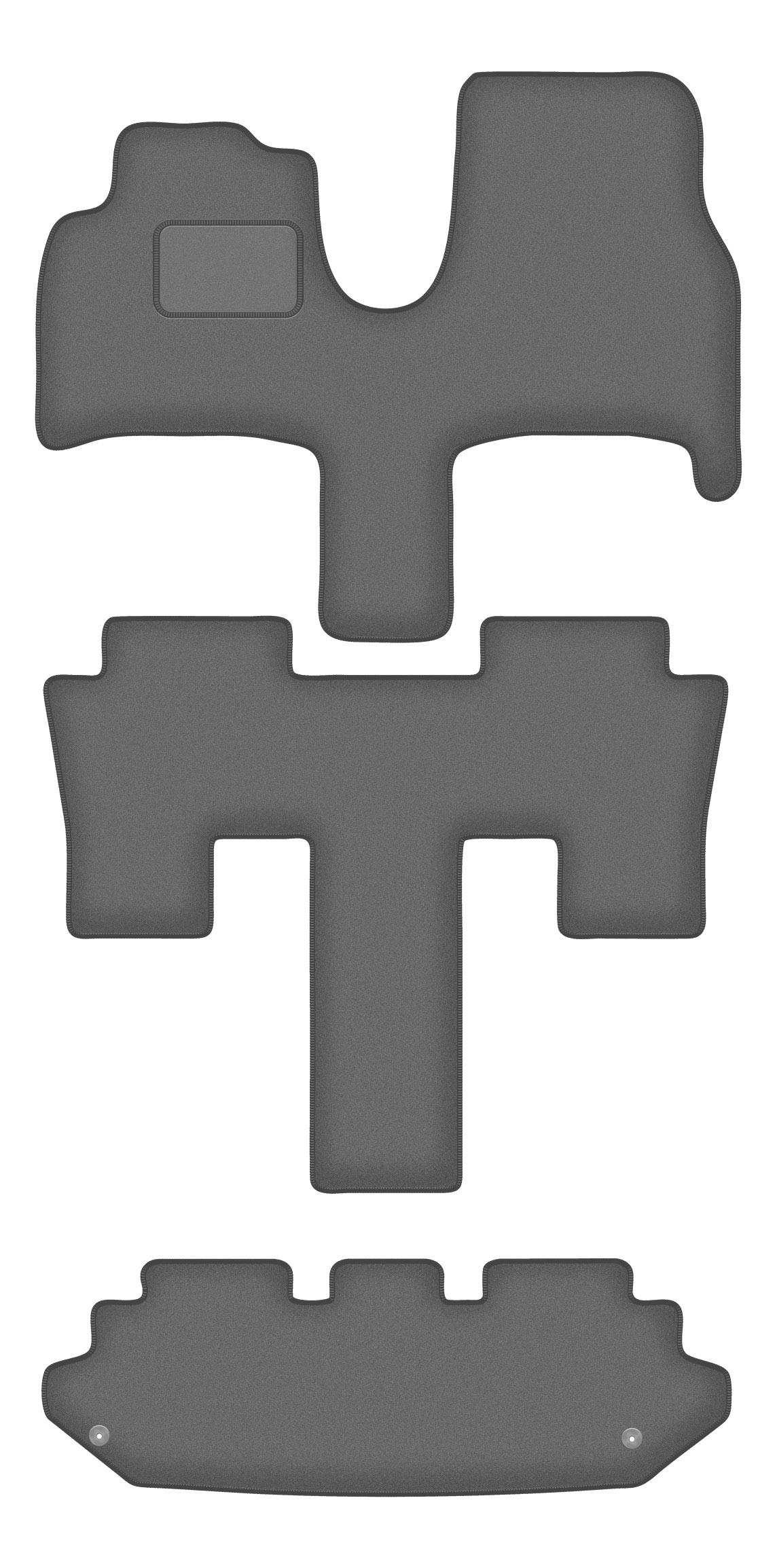 Tappetini auto in velluto grafite per: Fiat Ulysse II 7 posti (2002-2010)