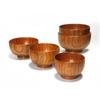 Natural Wooden Bowl Japanese Wood Rice Soup Salad Bowl Food Container Large Small Bowl for Kids Tableware Wooden Utensils