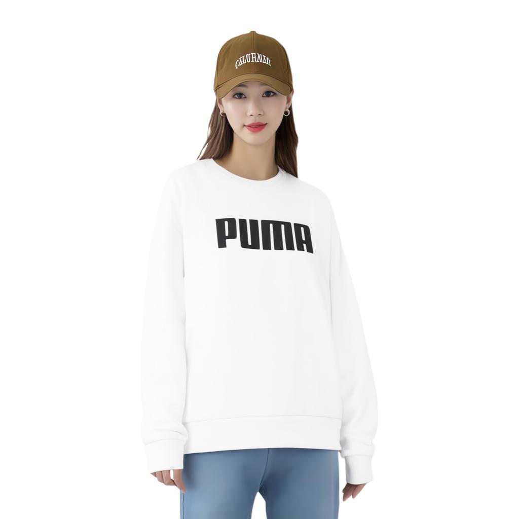 Puma Sweatshirts Women's White Crew Neck Moderate Regular 855318-02