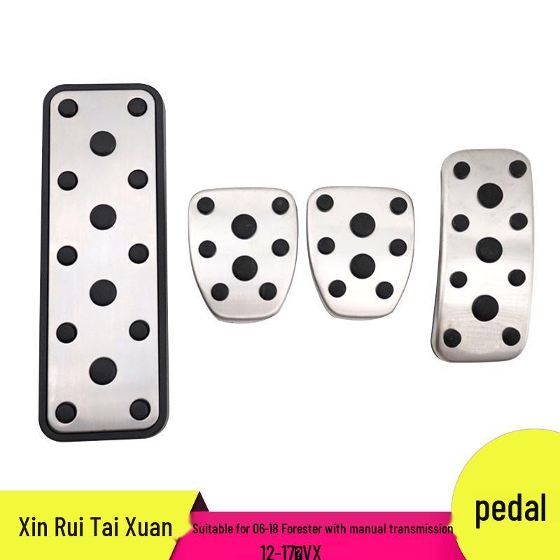 

Нескользящие автомобильные педали для Subaru Forester 06- 18 & XV 12- 17 - Газ, Тормоз и Площадка для отдыха Aluminum alloy + hard rubber
