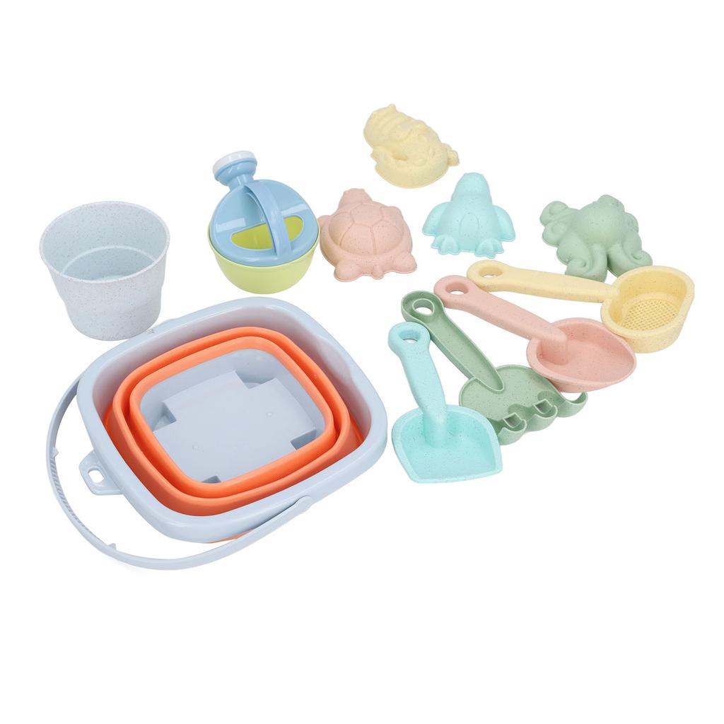 Beach Toys Set Collapsible Sand Bucket and Shovels Set Interactive Kids Sand Toys for Beach Party   Activities