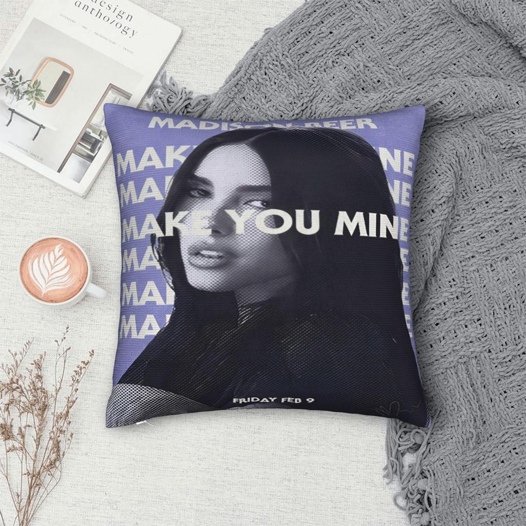 Madison Beer Pillowcases Merchandise Printed Cushion Cover Throw Pillow Cover Home Decorations Zipper Multi-Size