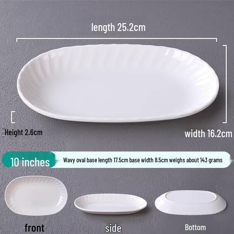 White Melamine Multi-Purpose Serving Plates