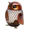 Owl Piggy Bank Owl Shaped Metal Coin Box Handwork Crafting Ornament for Coins Change Living Room