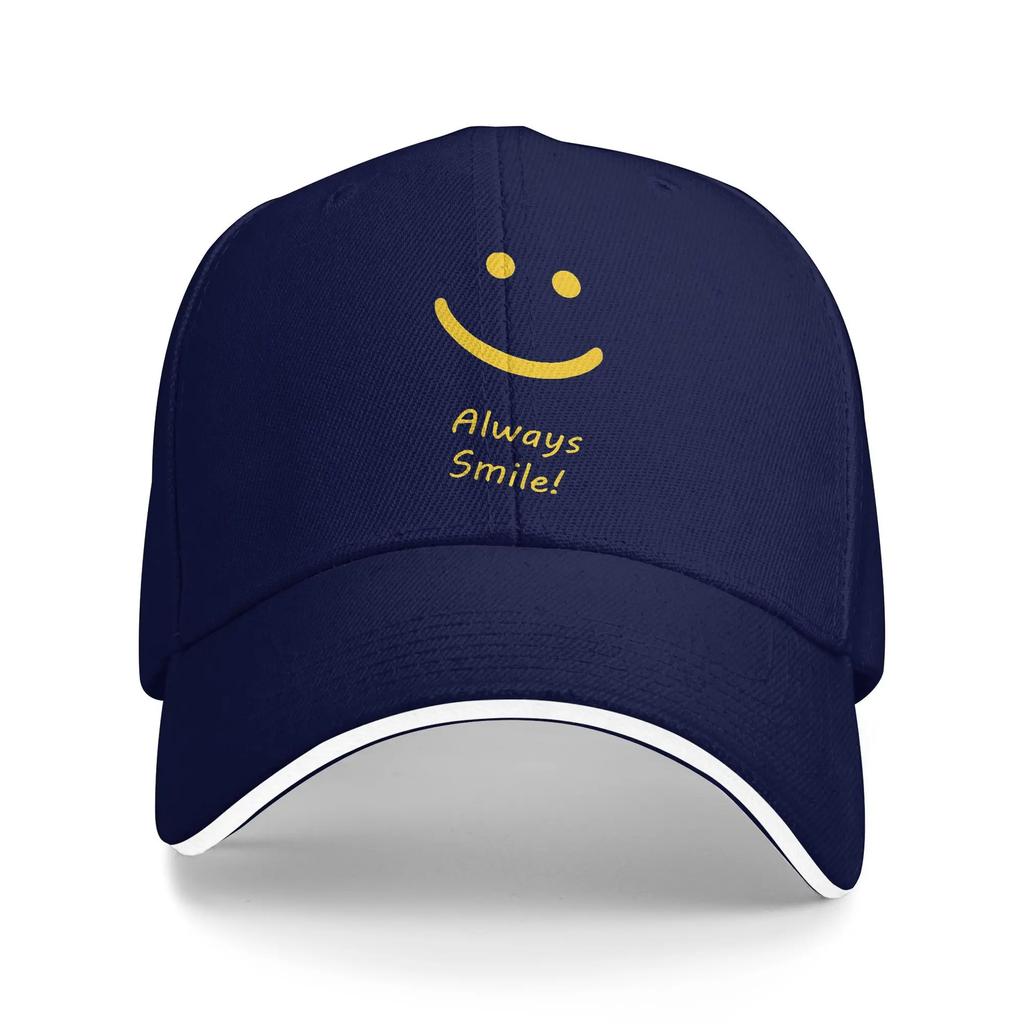 Art Letter Printed Baseball Cap Always Smile y2k Funny Women Unisex Trucker Hat High Quality Print Outdoor Sports Snapback Cap