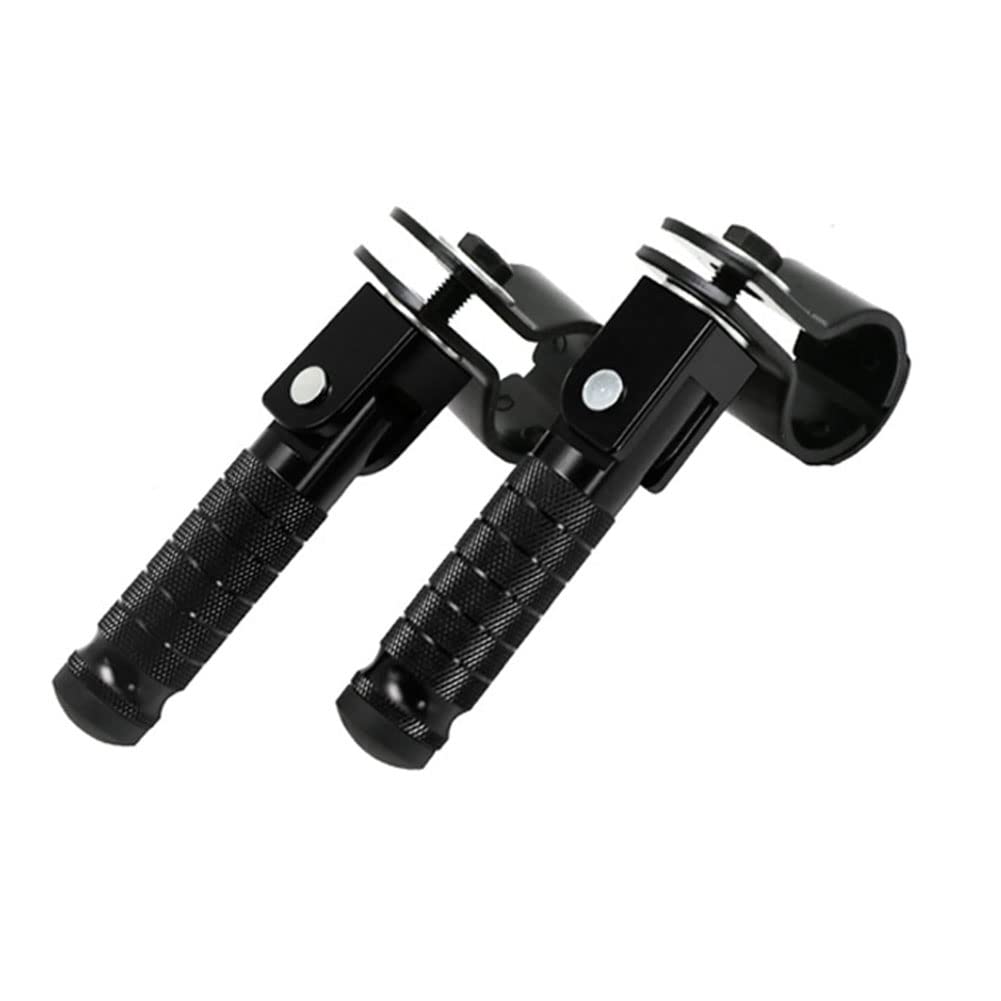 GZYF Motorcycle Highway Foot Pegs Foldable Footrest Pedals Black Universal for Motorcycle 30mm-32mm Tube Core Left and Right