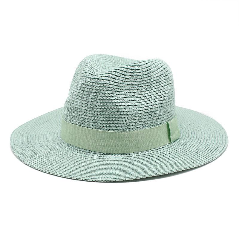 Unisex Summer Panama Sun Hat - Fashionable Straw Braid Fedora for Outdoor and Beach Wear.