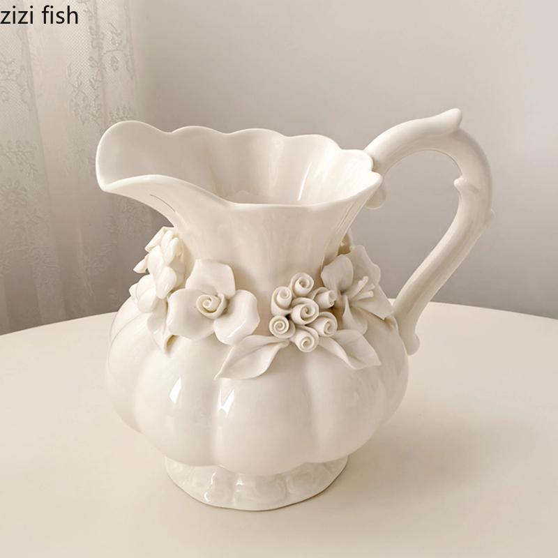 Camellia Ceramic Tableware Hydroponic Vase Ornament High Footed Plate Dining Plates Coffee Cup Storage Jar Show Plate Snack Bowl