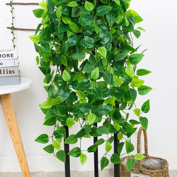 Potted Artificial Pothos Hanging Vine Greenery for Indoor Decoration
