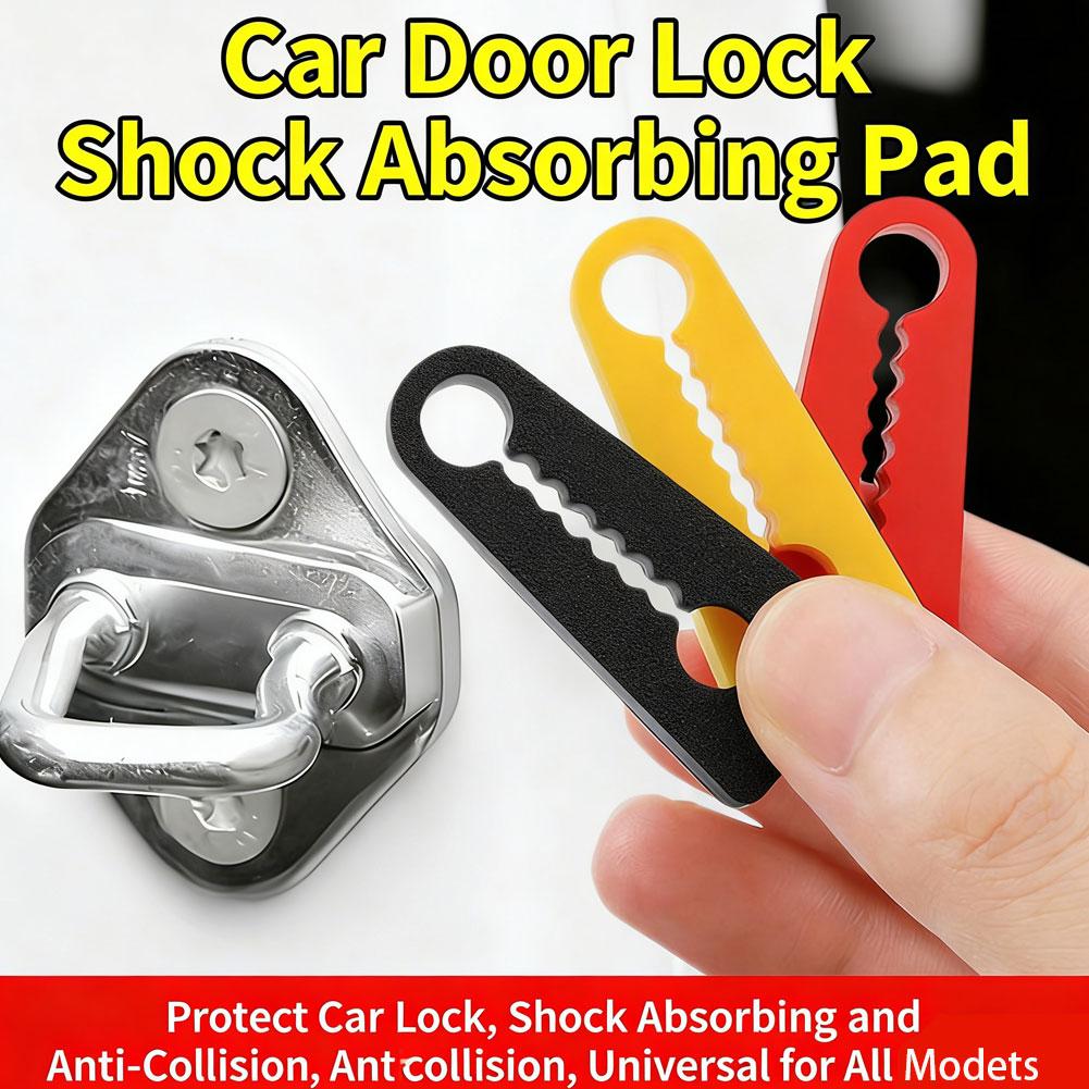 4pcs Car Door Shock Absorber Silicone Protector Noise Reduction Anti-Slam Design Peel & Stick Installation for Sedan