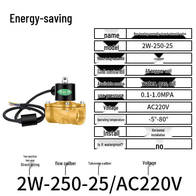 Válvula Solenoide Eléctrica - 1 Pulgada, 4 Puntos, Normalmente Cerrada, 12V/24V/220V Control de Agua y Drenaje