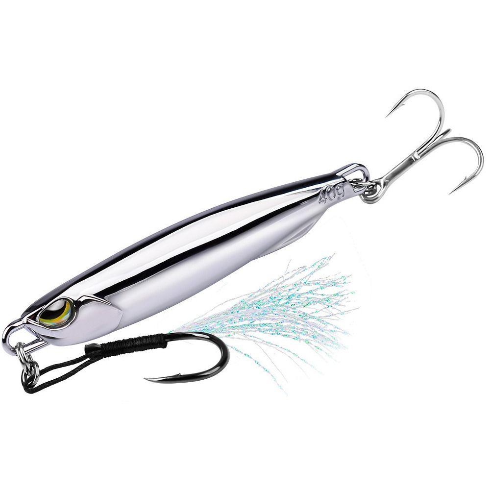Electroplate Metal Jig Bait 10g-80g Spoon Spinner Bait Artificial Hard Fish Lure  Perch