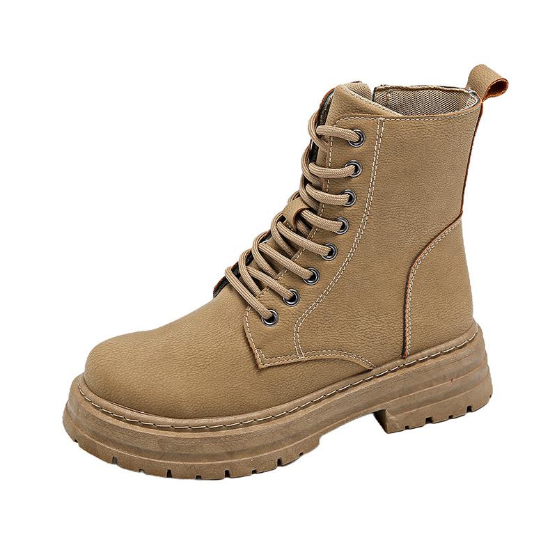 ins tide Martin boots women's 2025 autumn new British platform student short boots versatile locomotive rhubarb boots 2627