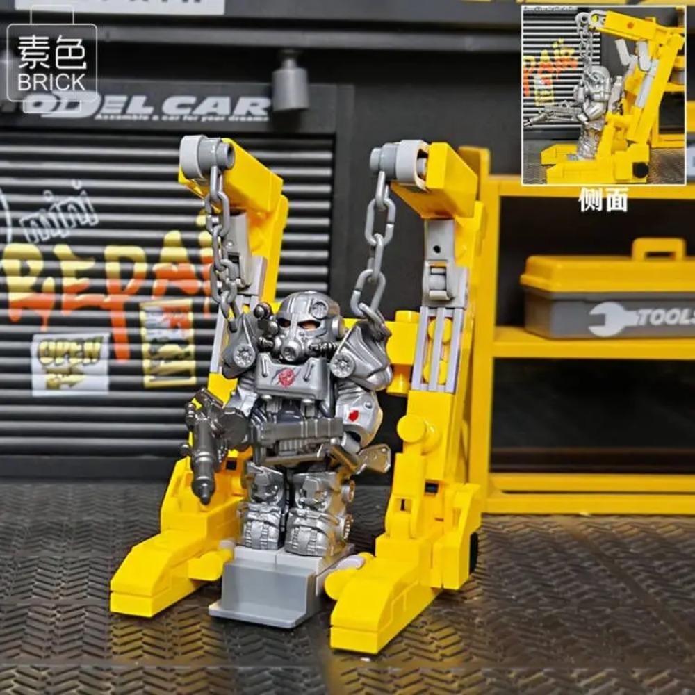 

MOC Военная Броня T60 Солдаты Мини Аниме Экшн Фигурки fallouts Оружие Робот Рыцари Строительные Блоки Кирпичики DIY Игрушки подарки