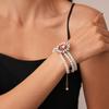 Flower Multilayer Jewelry Set Shining Women's Necklace Pearl Necklace Earring Set  Women