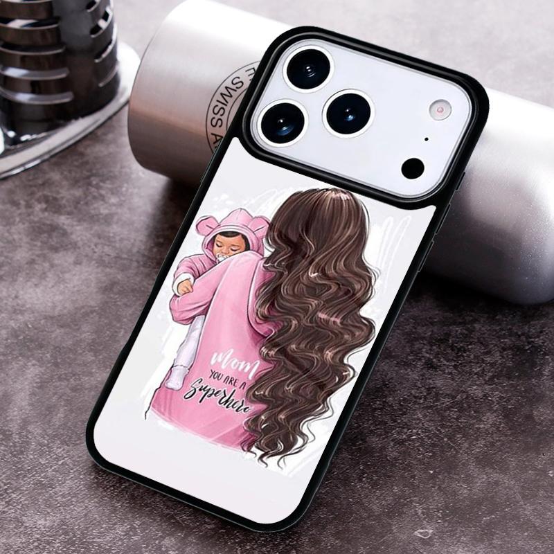 Mom Daughter Girl Son Dad Phone Case for iPhone 17 16 15 Pro Max Air 14 13 12 11 Plus Shockproof Capa Cover