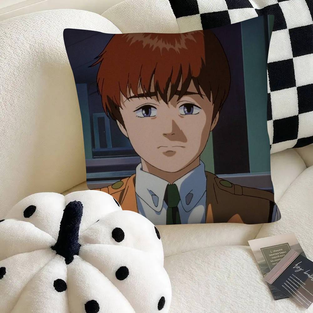 Classic Anime Patlabor The Mobile Police Pillow Case Fashion Square Pillowcase Bedroom Sofa Room Ins Decoration Leisure