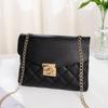 New Embroidered Small Square Bag Autumn Mobile Phone Bag Fashionable and Simple Diamond Shoulder Bag Messenger Bag One Piece